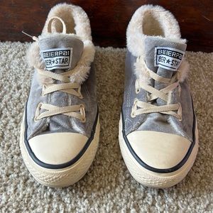 Beierpai Ber Star Korean Fashion Dinip Fur/Fleece-Lined Sneakers.